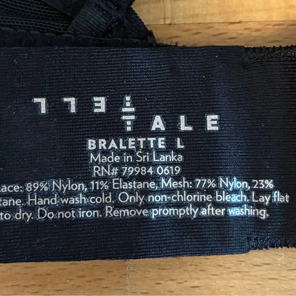 TellTale Black Strappy Mesh Bralette - Picture 3 of 3